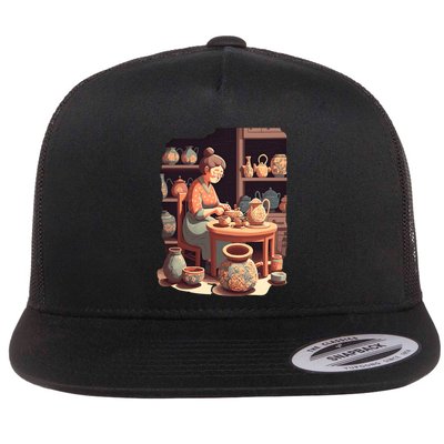 Claymaker Pottery Vintage Pottery Mom Meaningful Gift Flatbill Hat