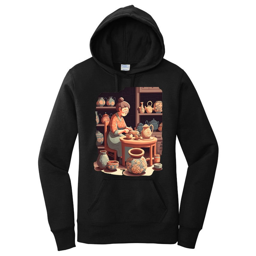 Claymaker Pottery Vintage Pottery Mom Meaningful Gift Women's Pullover Hoodie