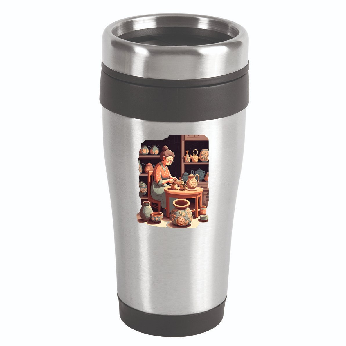 Claymaker Pottery Vintage Pottery Mom Meaningful Gift 16oz Travel Tumbler