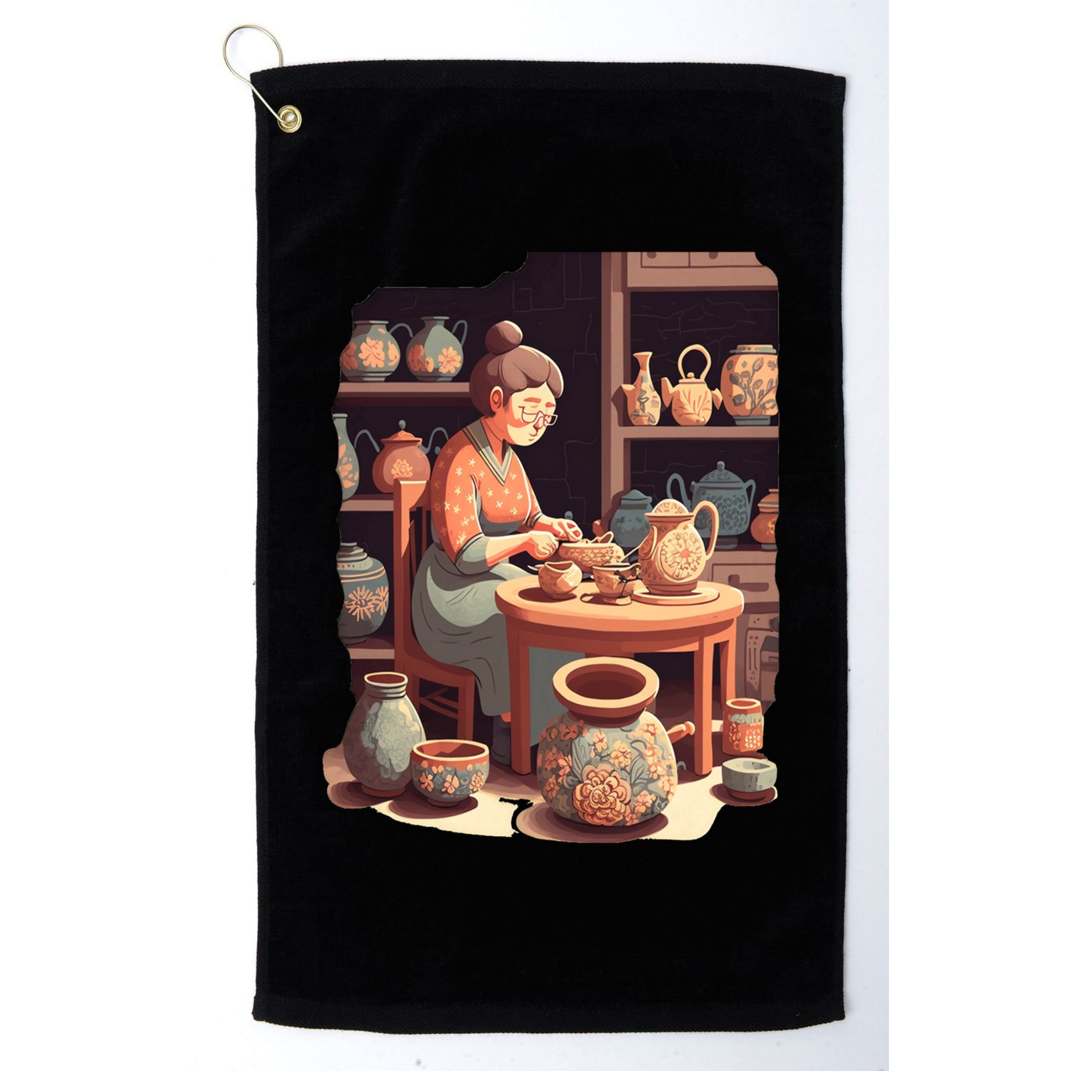 Claymaker Pottery Vintage Pottery Mom Meaningful Gift Golf Towel