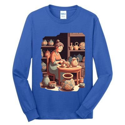 Claymaker Pottery Vintage Pottery Mom Meaningful Gift Tall Long Sleeve T-Shirt