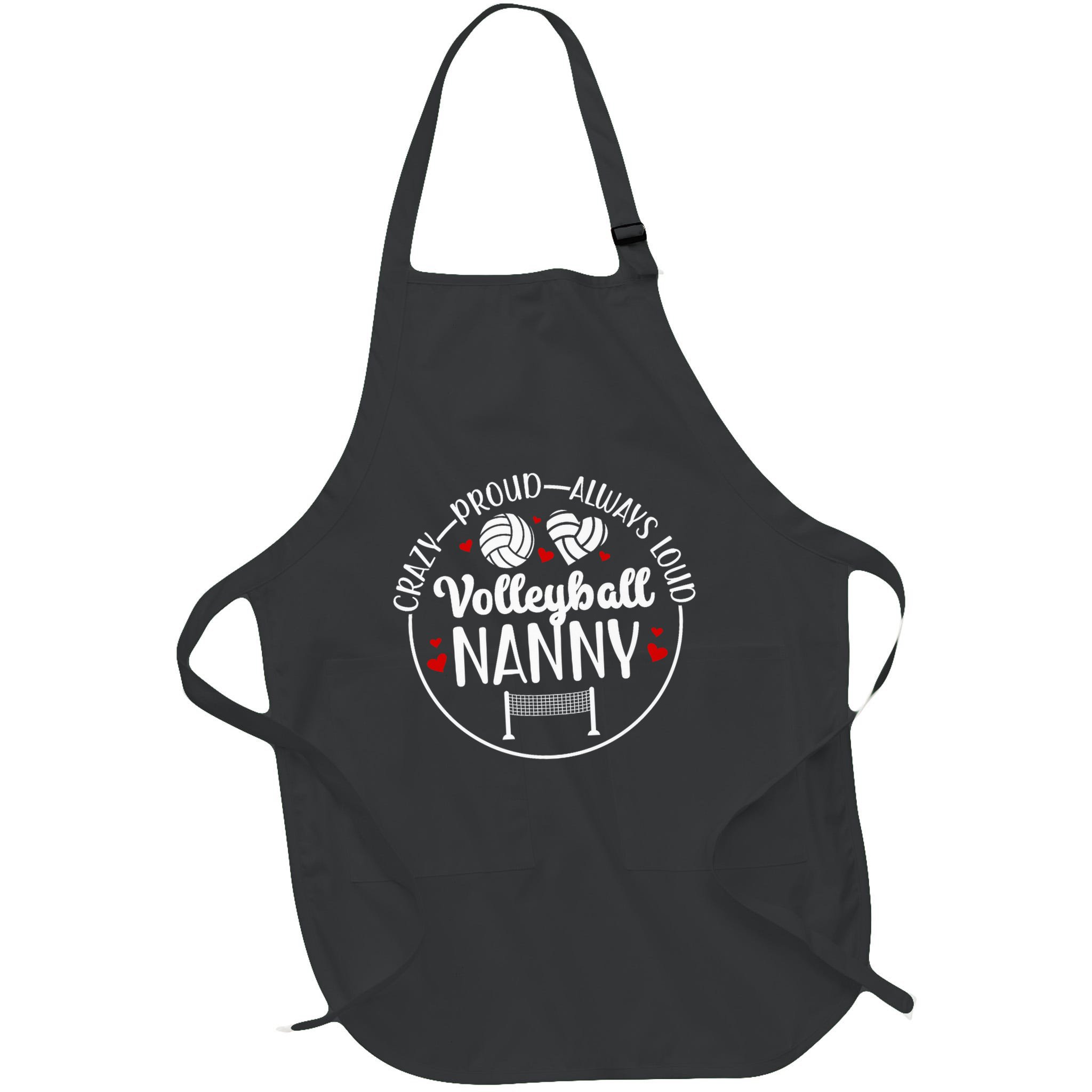 Crazy Proud Volleyball Nanny Of A Volleyball Player Nanny Apron