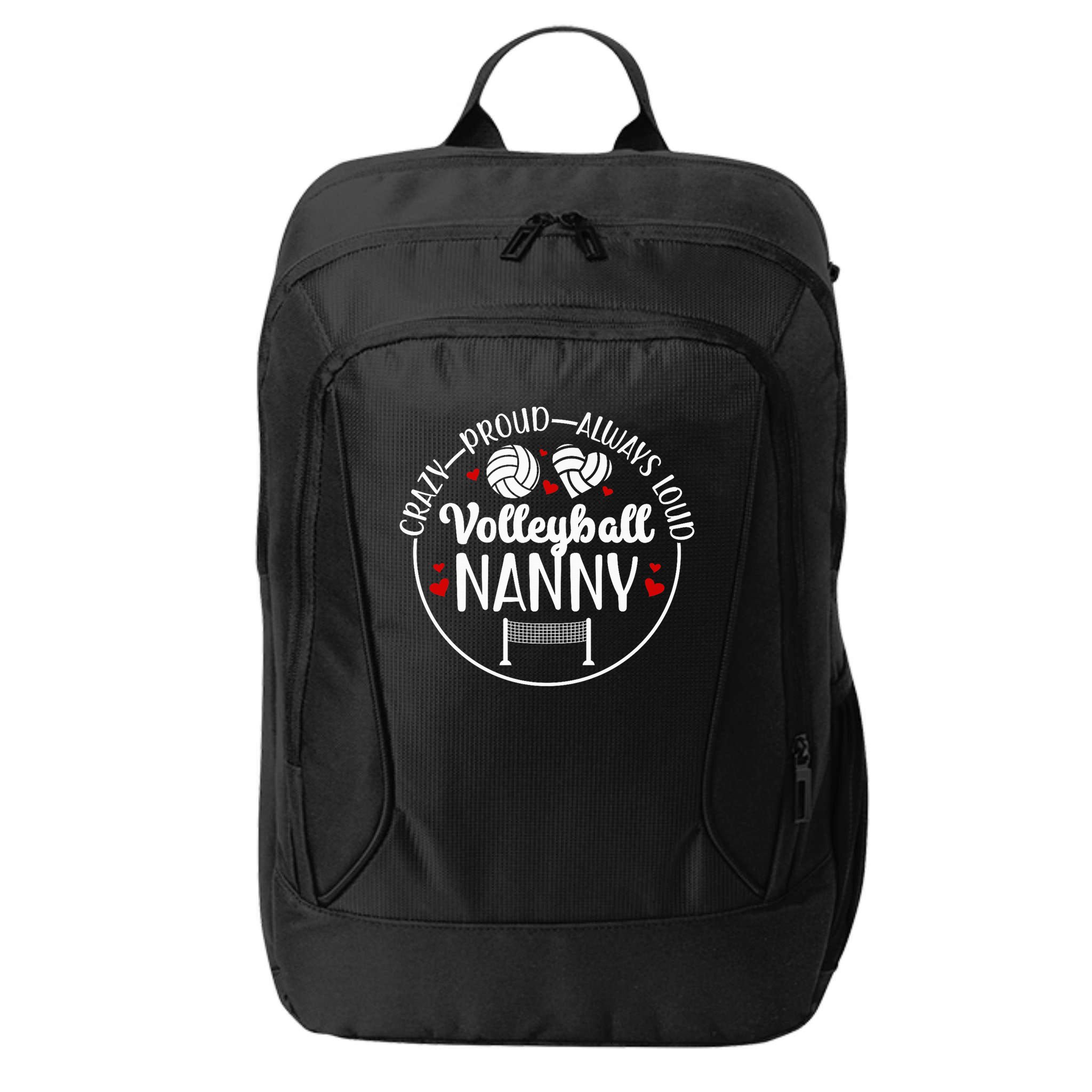 Crazy Proud Volleyball Nanny Of A Volleyball Player Nanny City Backpack