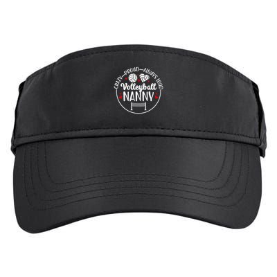 Crazy Proud Volleyball Nanny Of A Volleyball Player Nanny Adult Drive Performance Visor