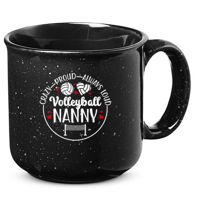 Crazy Proud Volleyball Nanny Of A Volleyball Player Nanny 15oz Campfire Ceramic Mug