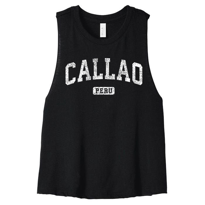 Callao Peru Vintage Sports Women's Racerback Cropped Tank