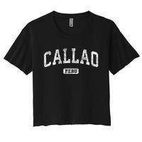 Callao Peru Vintage Sports Women's Crop Top Tee