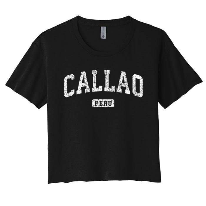 Callao Peru Vintage Sports Women's Crop Top Tee