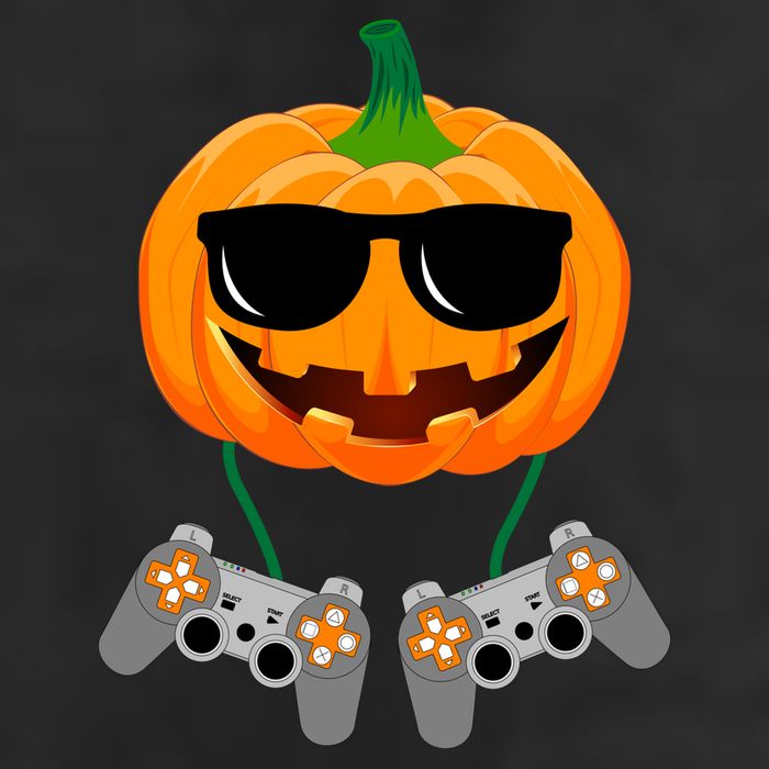 Cool Pumpkin Video Gamer 7 Panel Mesh Trucker Snapback Hat