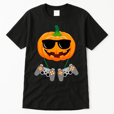 Cool Pumpkin Video Gamer Tall T-Shirt
