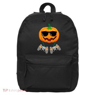 Cool Pumpkin Video Gamer 16 in Basic Backpack