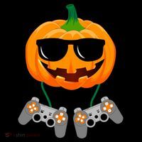 Cool Pumpkin Video Gamer Premium T-Shirt