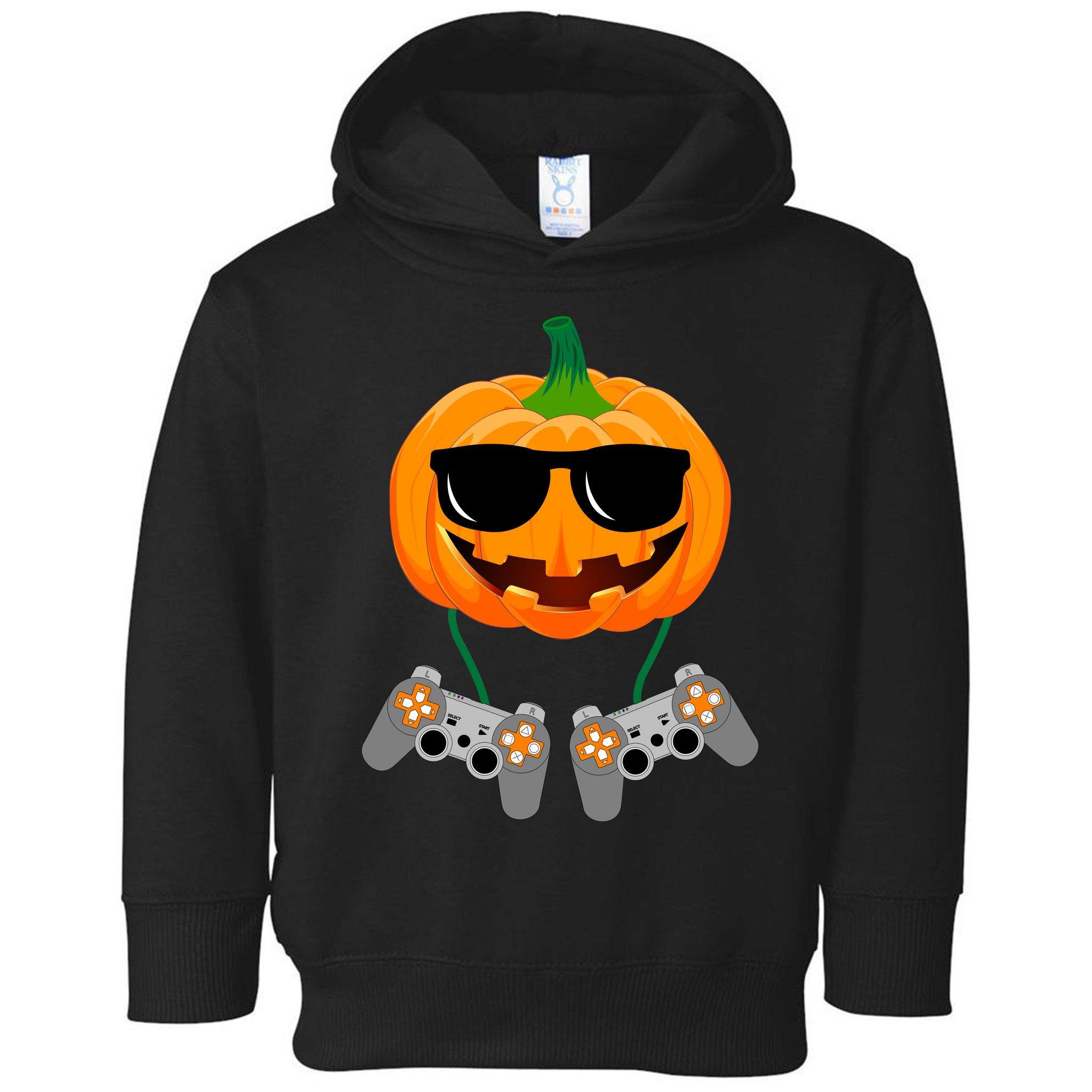Cool Pumpkin Video Gamer Toddler Hoodie