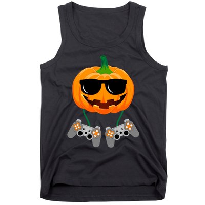 Cool Pumpkin Video Gamer Tank Top