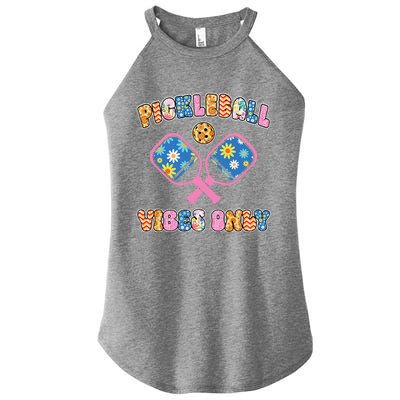 Cute Pickleball Vibes Only Women’s Perfect Tri Rocker Tank