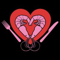 Cute Prawn Valentines Day Heart Shrimp Chef Fork Knife Gift Backpack