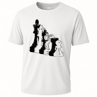 Chess Pieces Vintage Chess Player Cooling Performance Crew T-Shirt