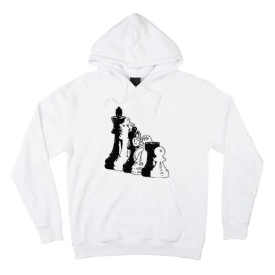 Chess Pieces Vintage Chess Player Hoodie