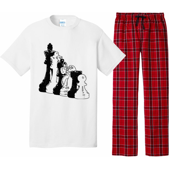 Chess Pieces Vintage Chess Player Pajama Set