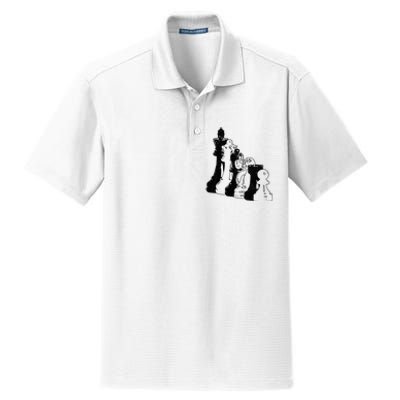 Chess Pieces Vintage Chess Player Dry Zone Grid Polo