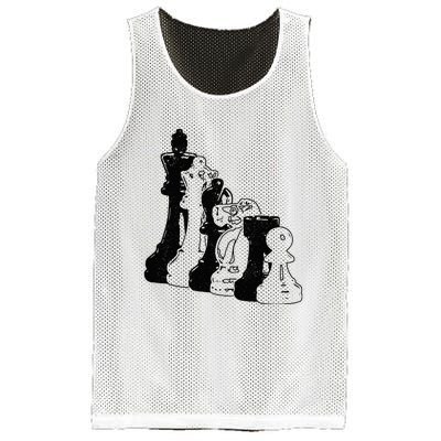 Chess Pieces Vintage Chess Player Mesh Reversible Basketball Jersey Tank