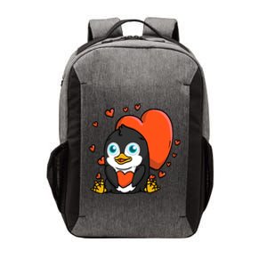 Cute Penguin With Hearts Penguin Lovers Valentine's Day Gift Vector Backpack