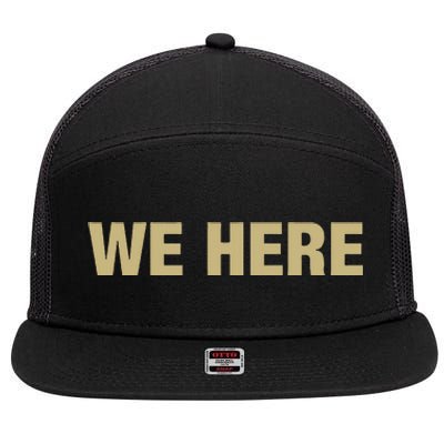 Coach Prime We Here 7 Panel Mesh Trucker Snapback Hat