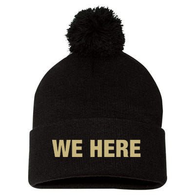 Coach Prime We Here Pom Pom 12in Knit Beanie