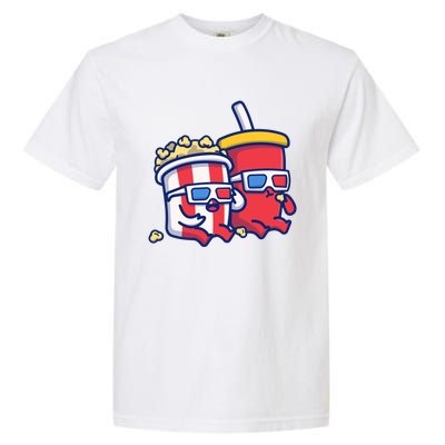 Cute Popcorn With Soda Garment-Dyed Heavyweight T-Shirt