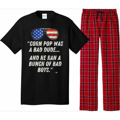 Corn Pop Was A Bad Dude Funny Joe Biden Parody Pajama Set