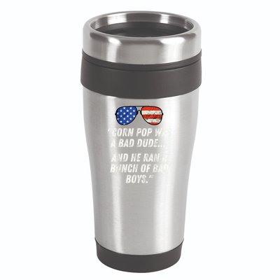 Corn Pop Was A Bad Dude Funny Joe Biden Parody 16oz Travel Tumbler