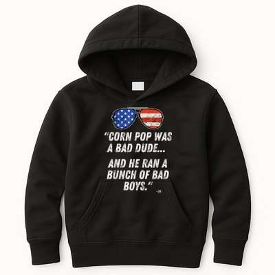 Corn Pop Was A Bad Dude Funny Joe Biden Parody Kids Hoodie