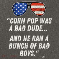 Corn Pop Was A Bad Dude Funny Joe Biden Parody Cotton Canvas Backpack