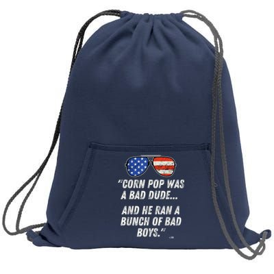 Corn Pop Was A Bad Dude Funny Joe Biden Parody Sweatshirt Cinch Pack Bag