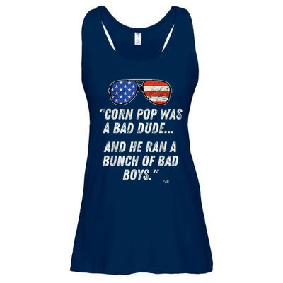 Corn Pop Was A Bad Dude Funny Joe Biden Parody Ladies Essential Flowy Tank