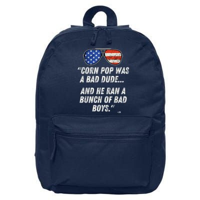 Corn Pop Was A Bad Dude Funny Joe Biden Parody 16 in Basic Backpack