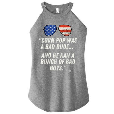 Corn Pop Was A Bad Dude Funny Joe Biden Parody Women's Perfect Tri Rocker Tank