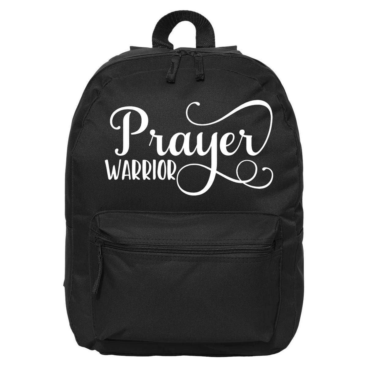 Christian Prayer Warrior Have Faith Quote Bible Verse 16 in Basic Backpack