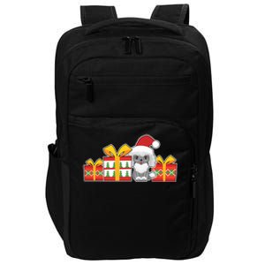 Cute Poodle With Santa Hat Cute Christmas Poodle Meaningful Gift Impact Tech Backpack