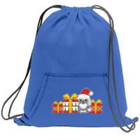 Cute Poodle With Santa Hat Cute Christmas Poodle Meaningful Gift Sweatshirt Cinch Pack Bag