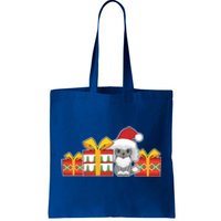 Cute Poodle With Santa Hat Cute Christmas Poodle Meaningful Gift Tote Bag