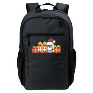 Cute Poodle With Santa Hat Cute Christmas Poodle Meaningful Gift Daily Commute Backpack