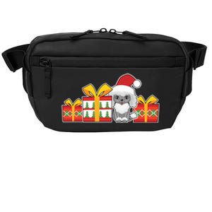 Cute Poodle With Santa Hat Cute Christmas Poodle Meaningful Gift Crossbody Pack