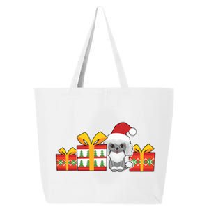 Cute Poodle With Santa Hat Cute Christmas Poodle Meaningful Gift 25L Jumbo Tote