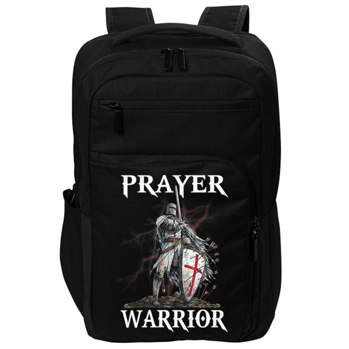 Christian Prayer Warrior Jesus Cross Religious Messages Impact Tech Backpack