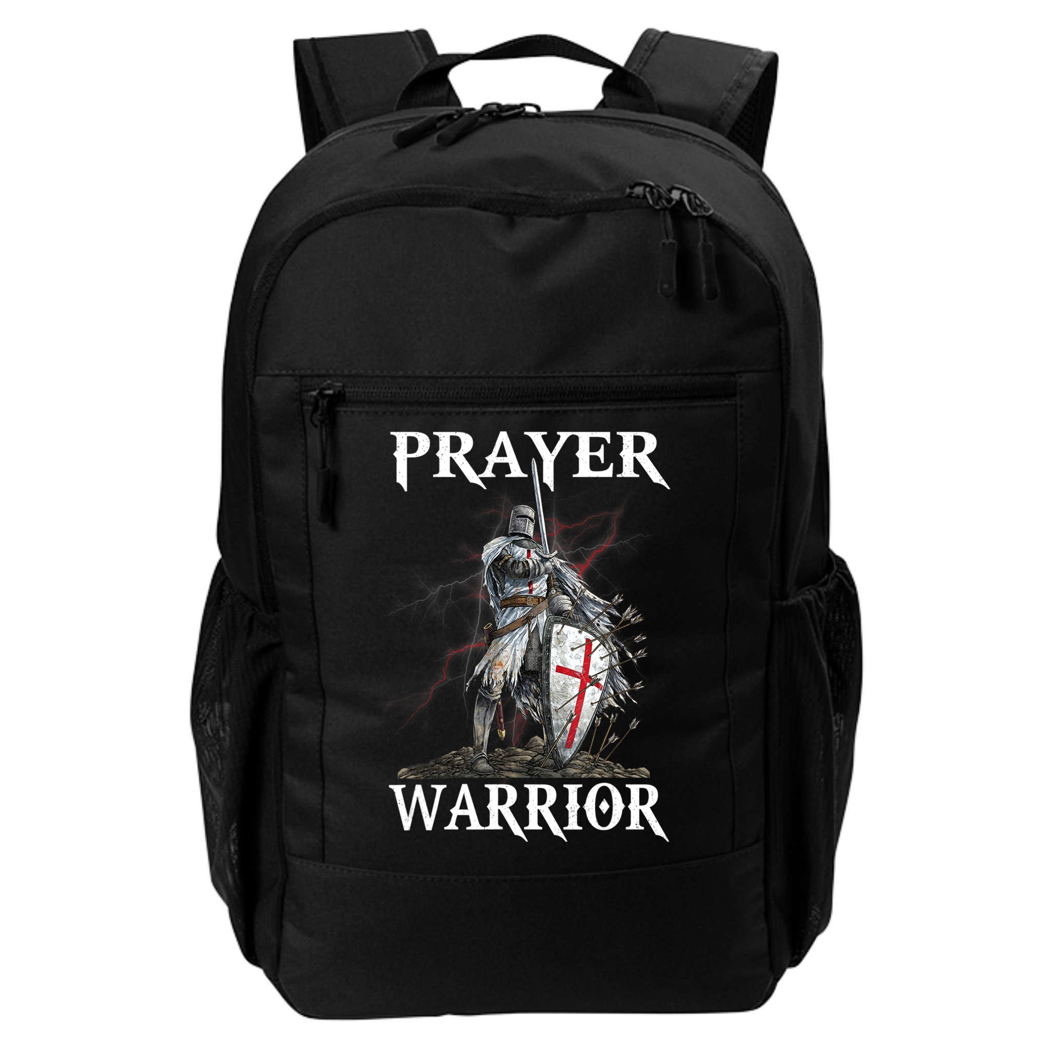 Christian Prayer Warrior Jesus Cross Religious Messages Backpack