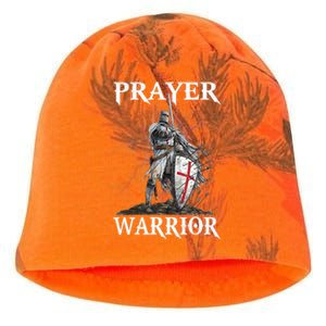 Christian Prayer Warrior Jesus Cross Religious Messages Kati - Camo Knit Beanie