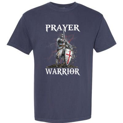 Christian Prayer Warrior Jesus Cross Religious Messages Garment-Dyed Heavyweight T-Shirt