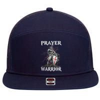 Christian Prayer Warrior Jesus Cross Religious Messages 7 Panel Mesh Trucker Snapback Hat