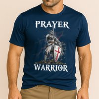 Christian Prayer Warrior Jesus Cross Religious Messages Cooling Performance Crew T-Shirt